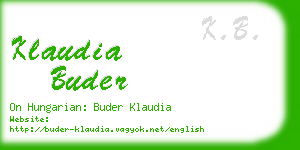 klaudia buder business card